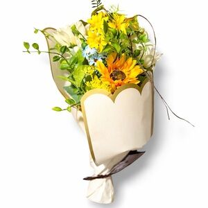 Curated Spring Floral Bouquet – Sunflower & Wildflowers | AJ SouthernCharm